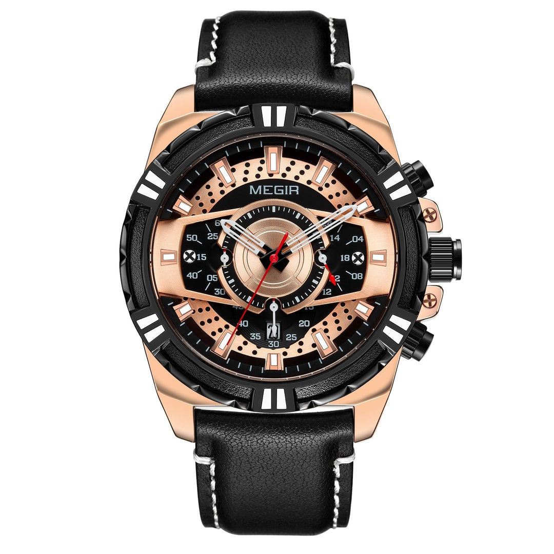 Luxurious Quartz Chronograph Military Sport Leather Watch