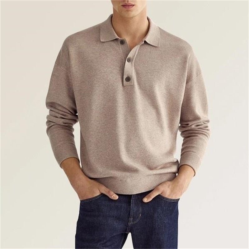 Roman - Stylish Casual Long Sleeve Polo