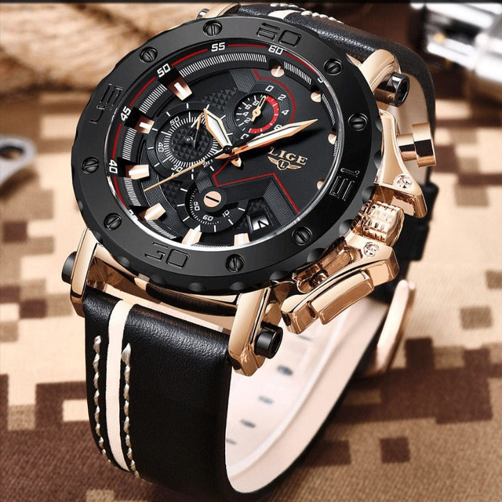 Luxurious Military Steel Quartz Watch