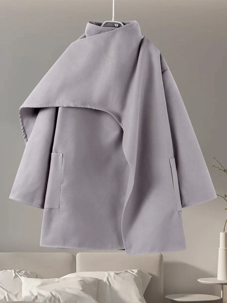 Fenna – Stylish Winter Coat with Shawl Collar and Belt