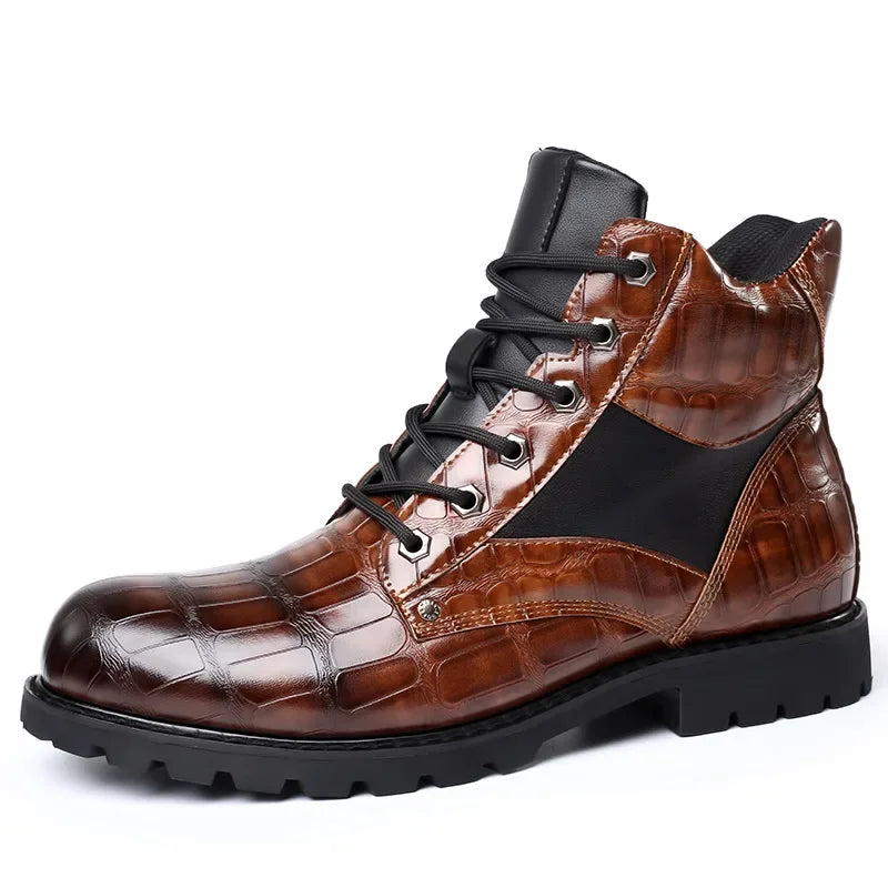 Robert | Crocodile Leather Boots