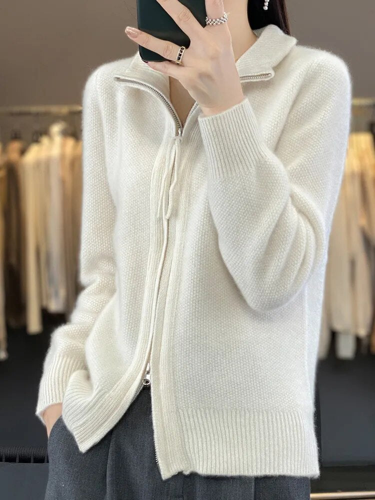 Amelia - Cozy Zip-Up Cardigan