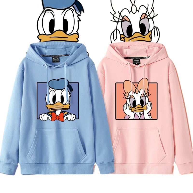 Donald & Daisy - Playful Oversized Hoodie for the Perfect Duo