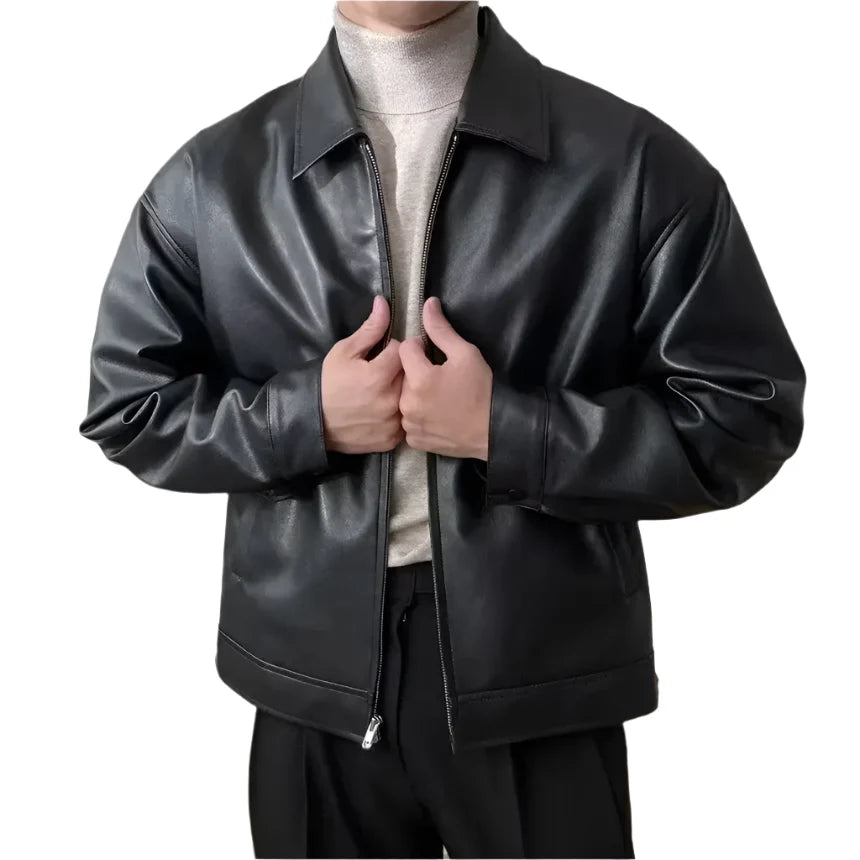 Heiko - Robust Leather Jacket for Men