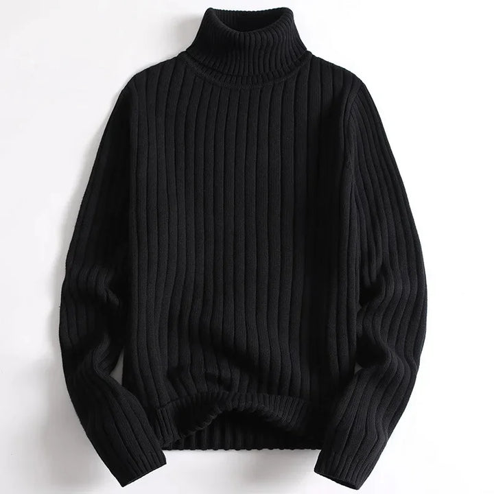 Andreas - Ribbed Knit Sweater with Turtleneck