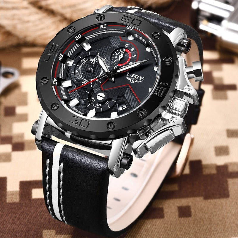 Luxurious Military Steel Quartz Watch