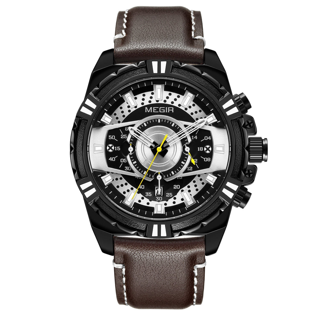 Luxurious Quartz Chronograph Military Sport Leather Watch