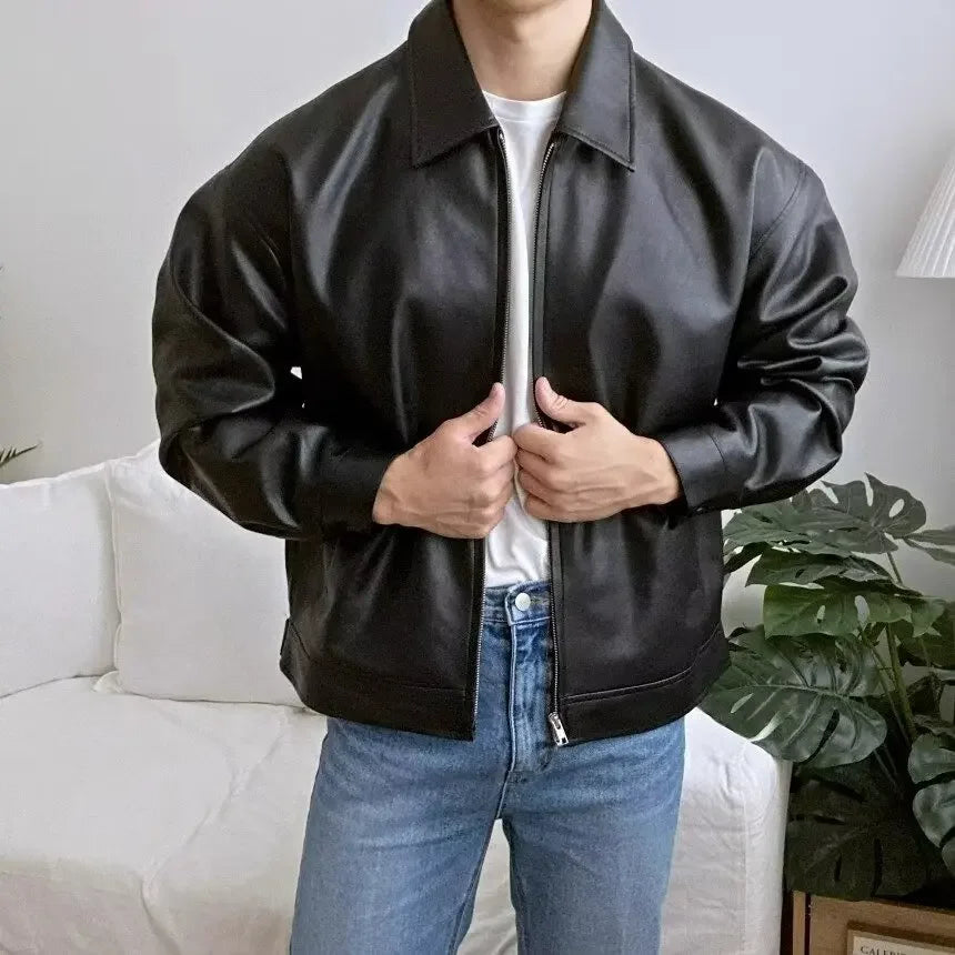 Heiko - Robust Leather Jacket for Men