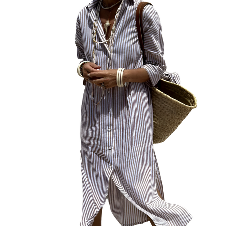 Sara | Striped Shirt Dress