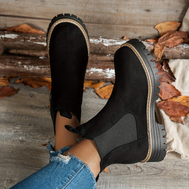 Anya - Anti-Slip Flat Platform Ankle Boots