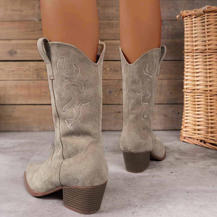 Gorgiana - Mid-Calf Chunky Boots