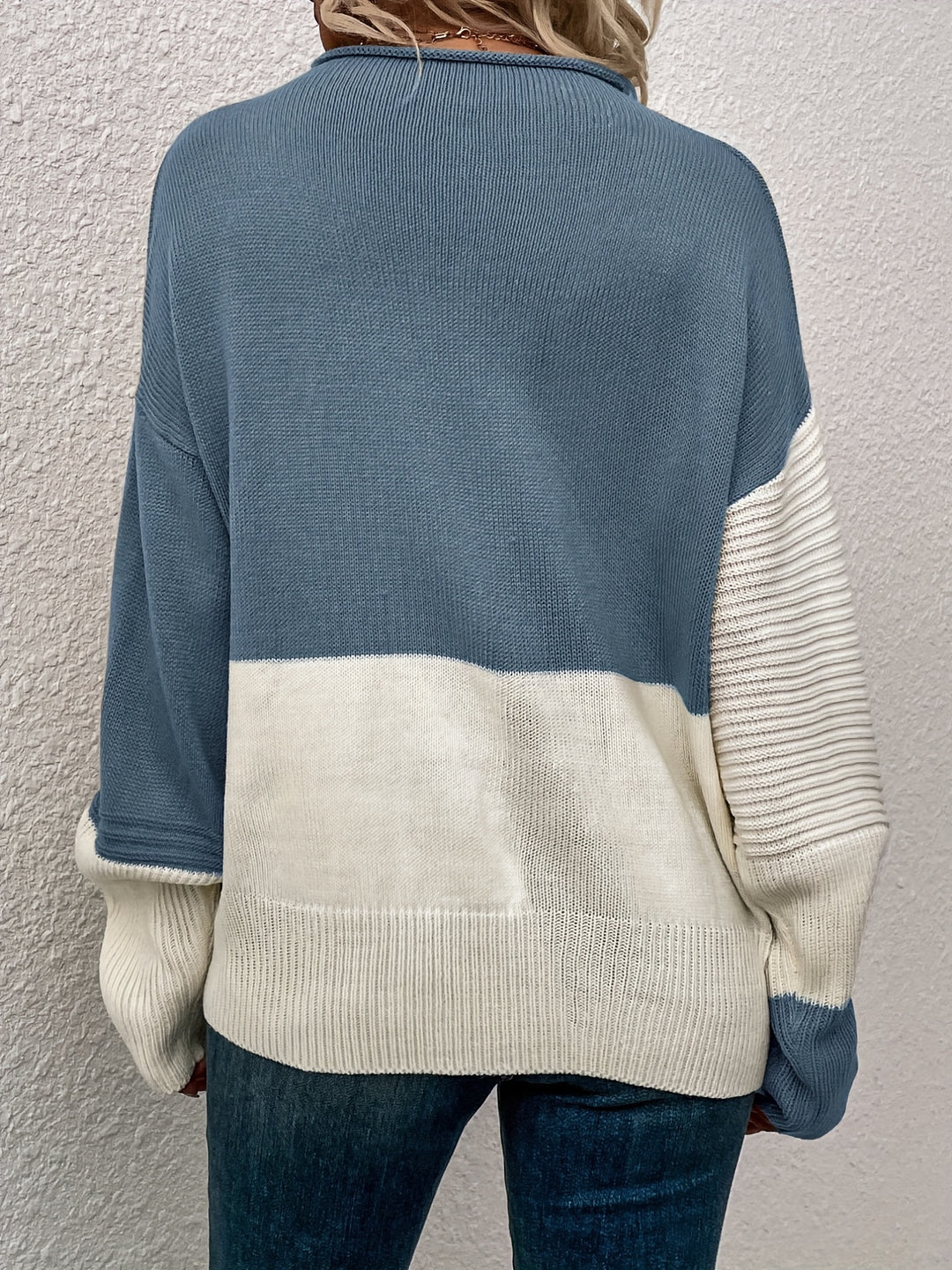 Sharice | Two Colord Drop Shoulder Sweater