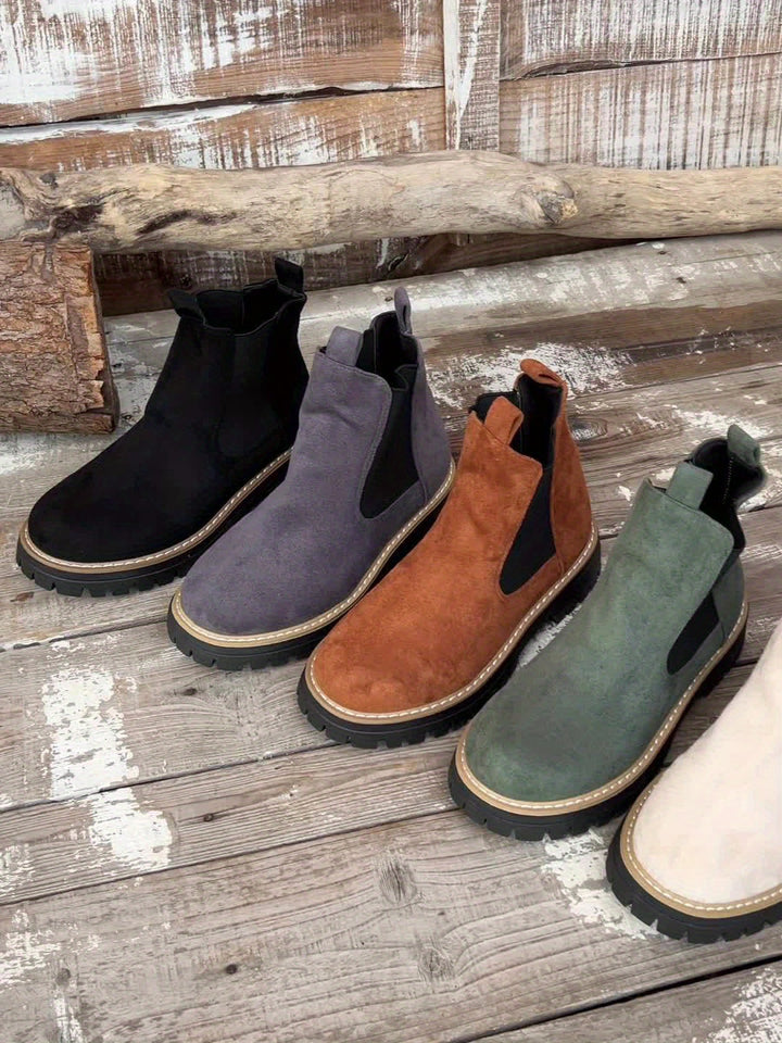 Anya - Anti-Slip Flat Platform Ankle Boots