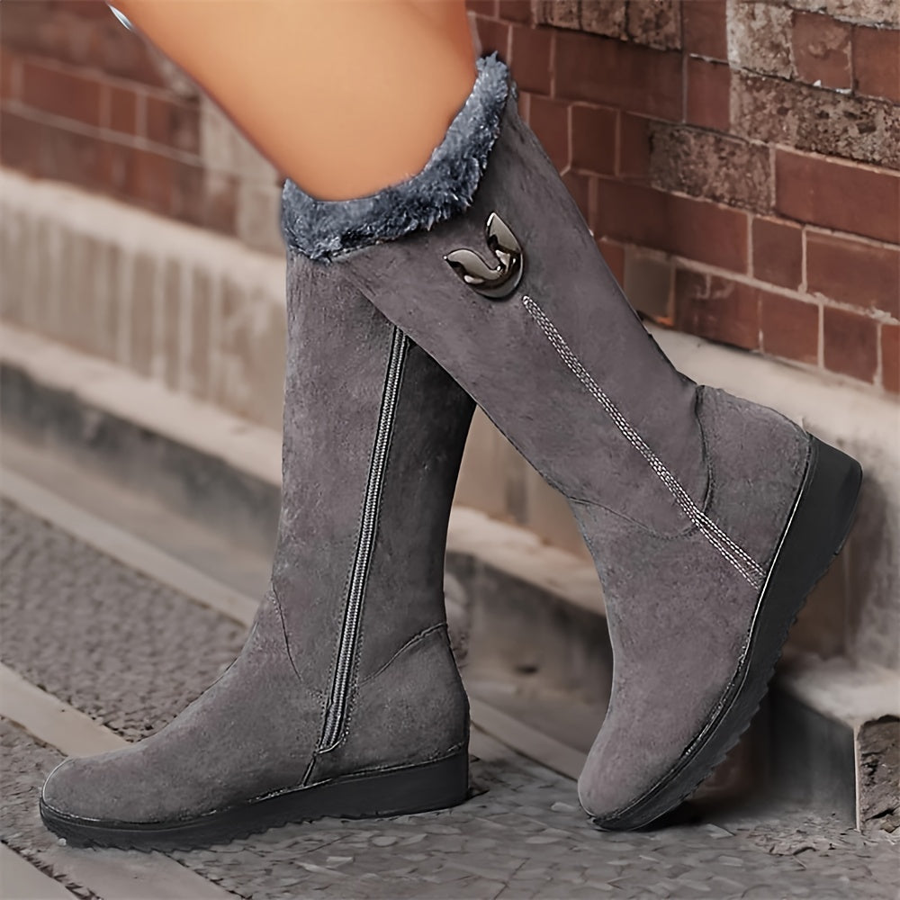 Dorothy - Fleece Lined Flat Soled Boots
