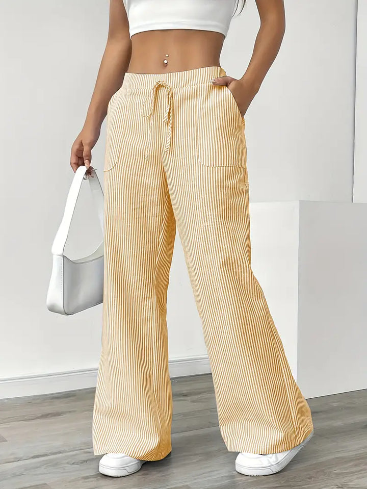 Alina | Elegant Striped Pant With Pockets