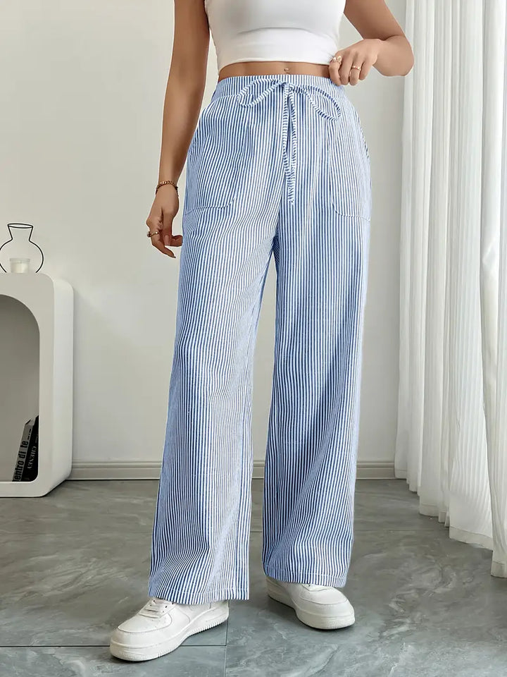 Alina | Elegant Striped Pant With Pockets