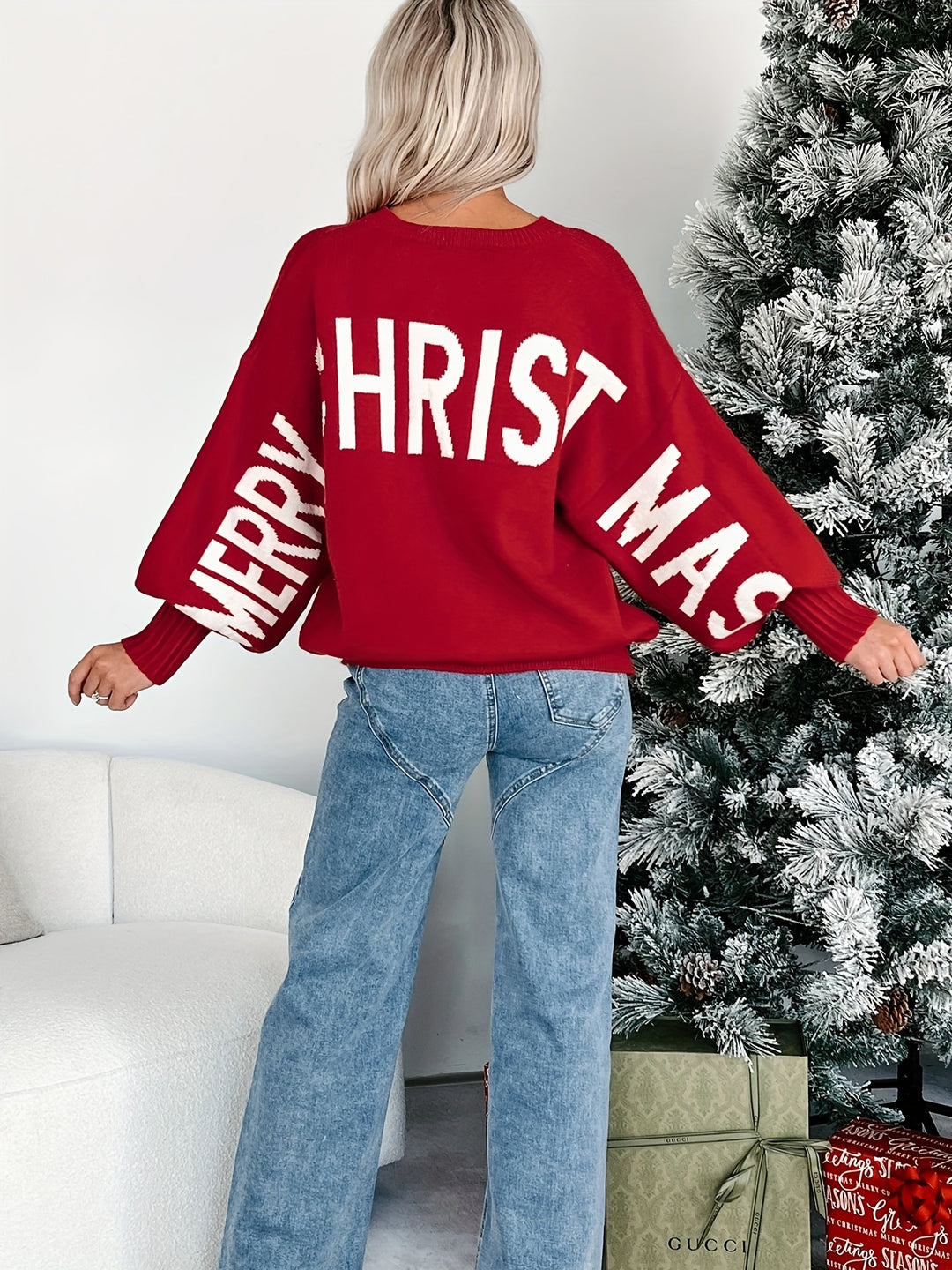 Claudia | Ho Ho Ho Backprint Sweater