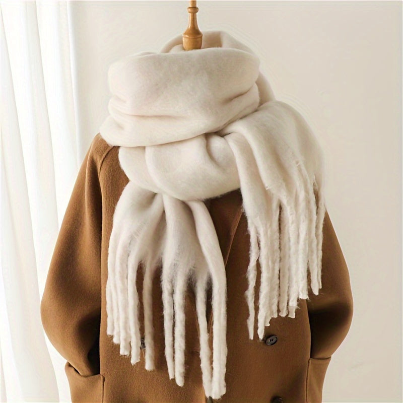 Emeline | Thick Winter Scarf with Fringe