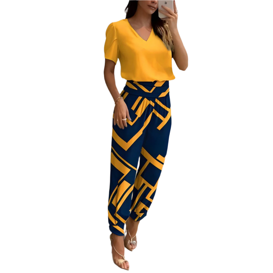 Jenell - Trendy Set with Top and Pants