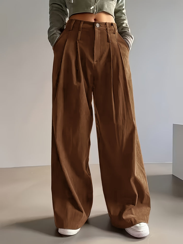 Sementha | Corduroy Pants with Button close