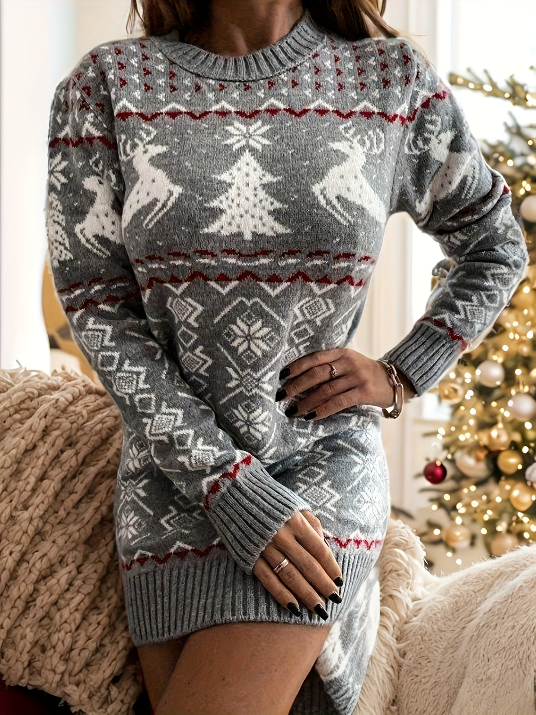 Francis | Festive Christmas Sweater Dress