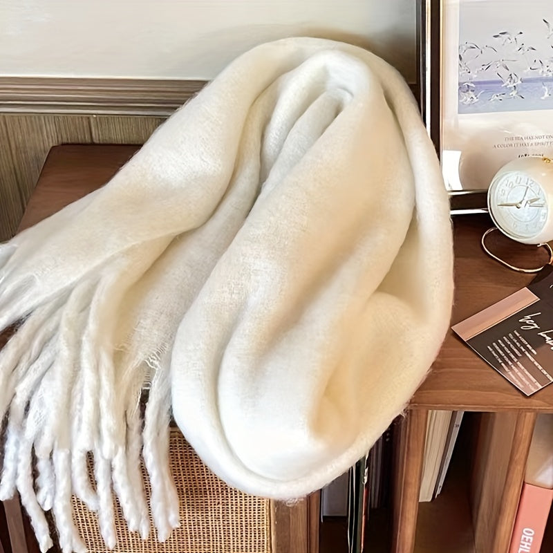 Emeline | Thick Winter Scarf with Fringe