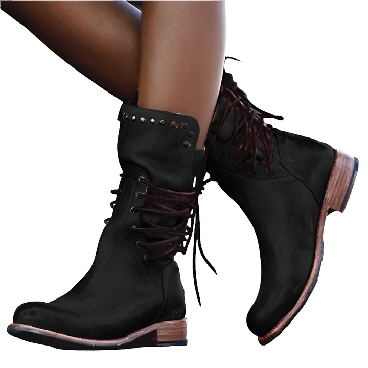 Mila - Lace-Up Boots with Tail