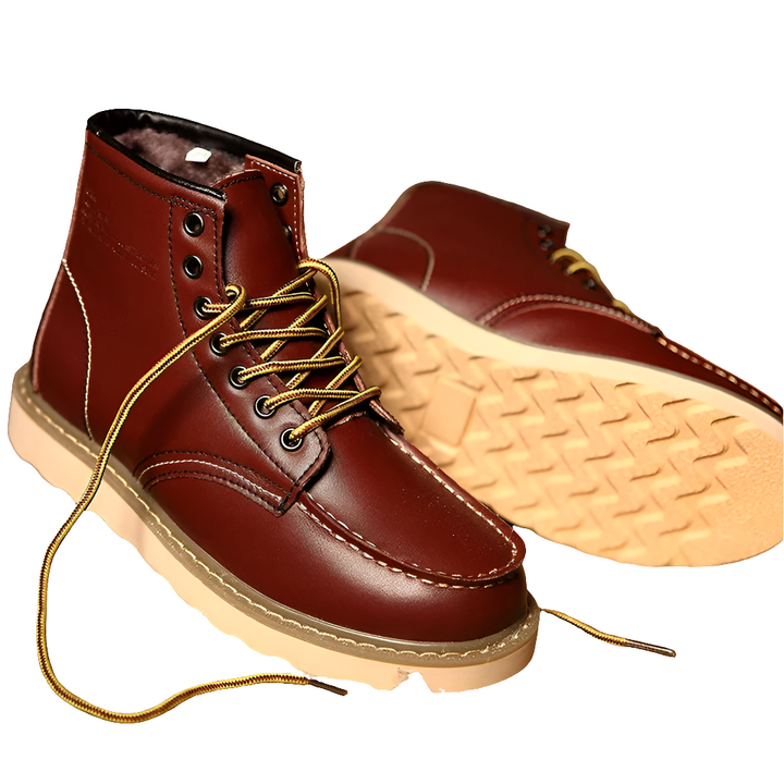 Melvin - Retro Leather Winter Boots