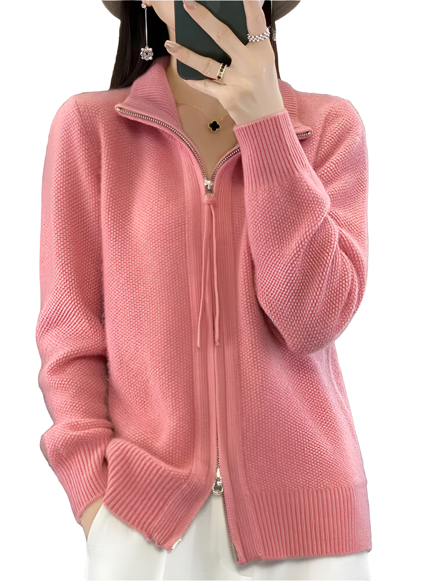 Amelia - Cozy Zip-Up Cardigan