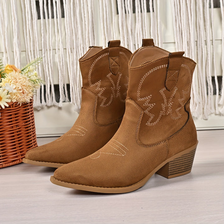 Bianca - Western Short Boots with Horshoe Embellishment