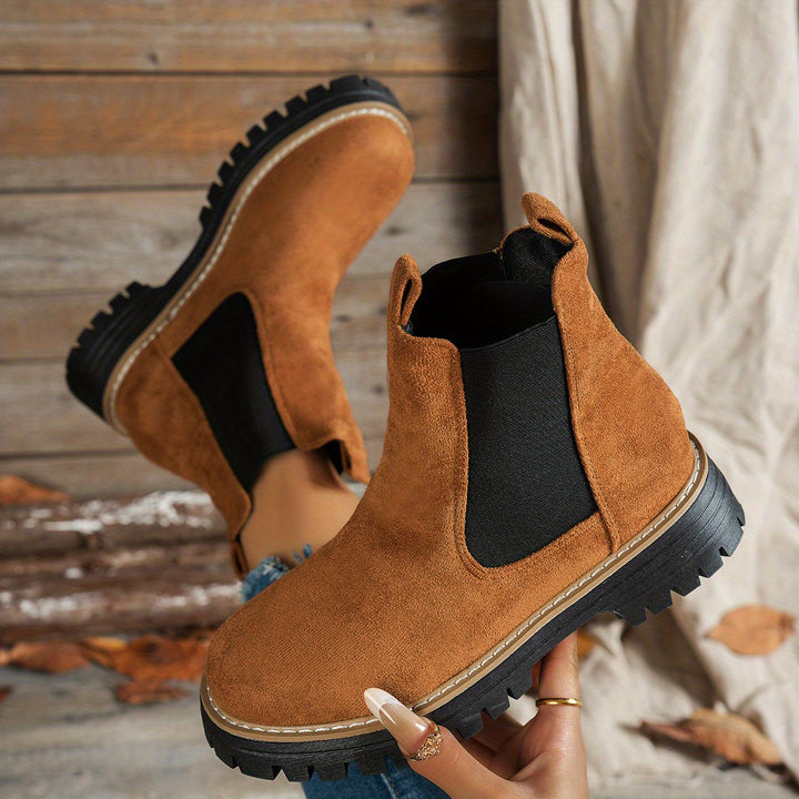 Anya - Anti-Slip Flat Platform Ankle Boots