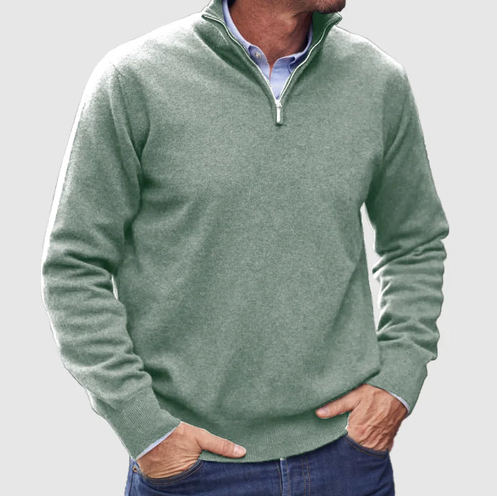 Ercan | Italian Cashmere Sweater with Zipper