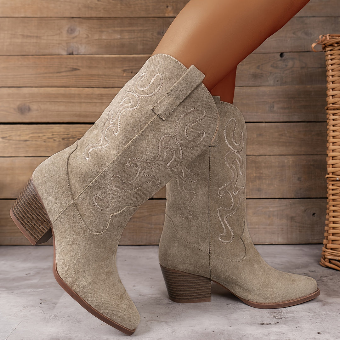 Gorgiana - Mid-Calf Chunky Boots