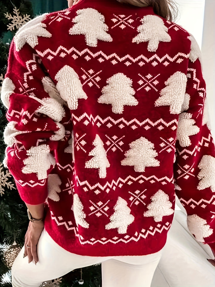 Sylvie | 3D Christmas Tree Print Sweater