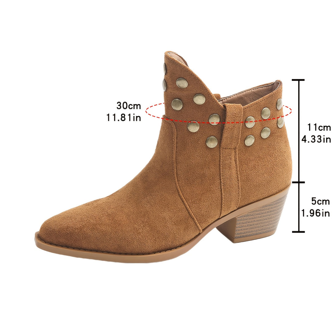 Ana - Chunky Heel Cowboy Boots