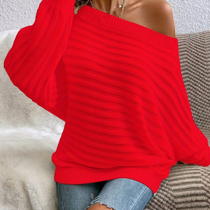 Harriet | Batwing Sleeved Off-Shoulder Sweater