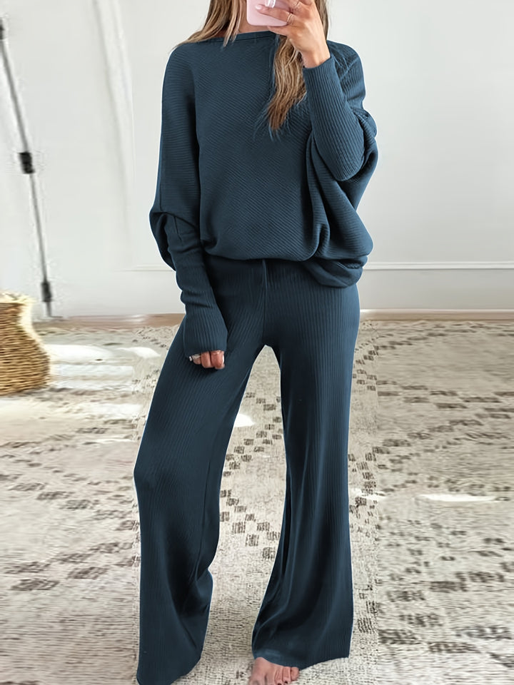 Chloe | Off-Shoulder Sweater Top with Pants Set