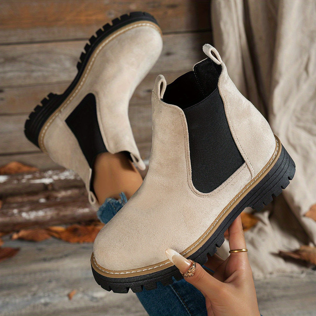 Anya - Anti-Slip Flat Platform Ankle Boots