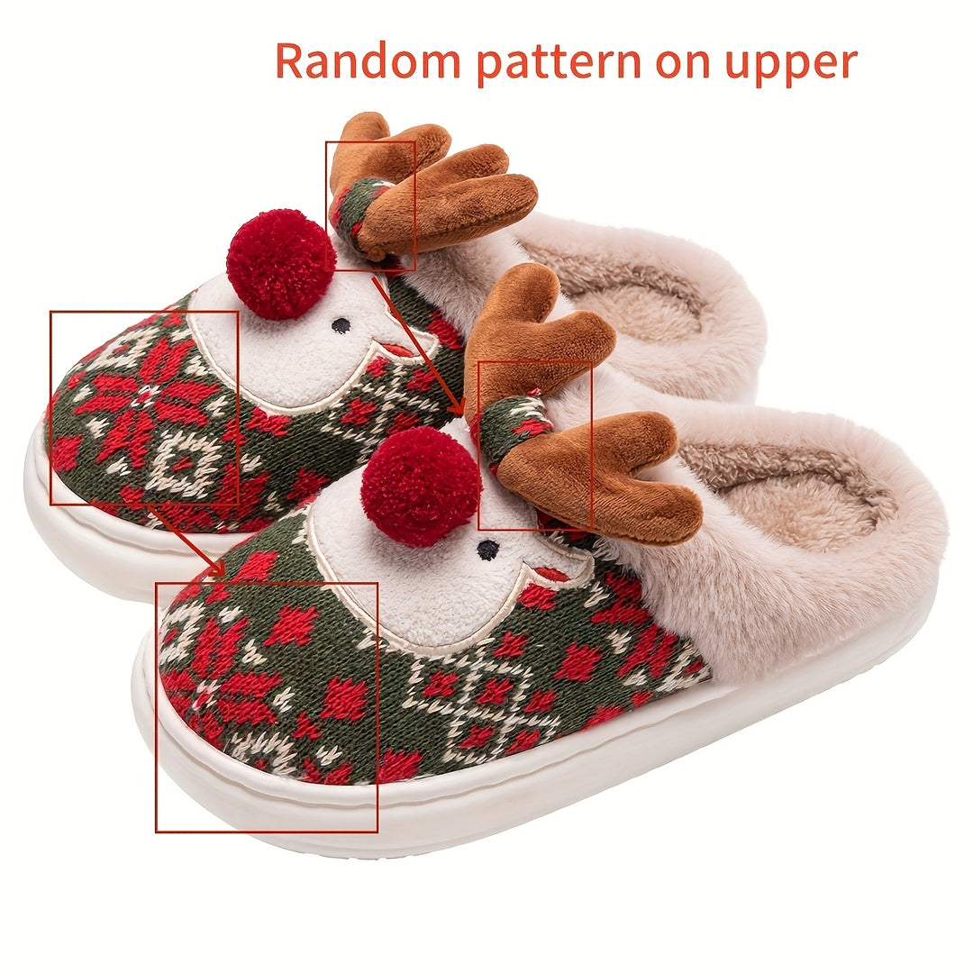 Ginny | Unisex Festive Reindeer Slippers