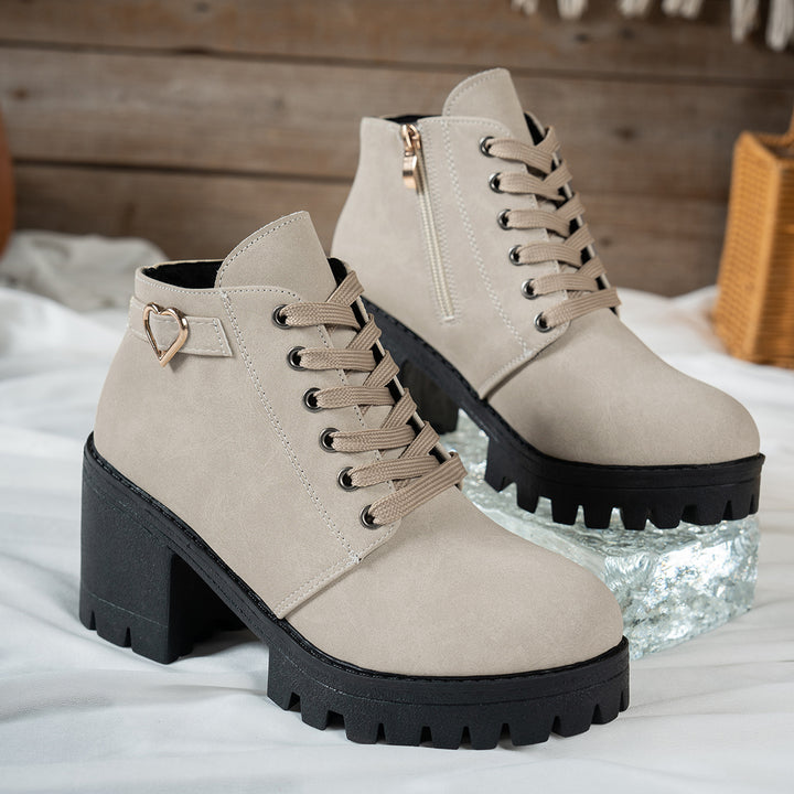 Jilly - Wide & Swolen Foot Lace Up Boots