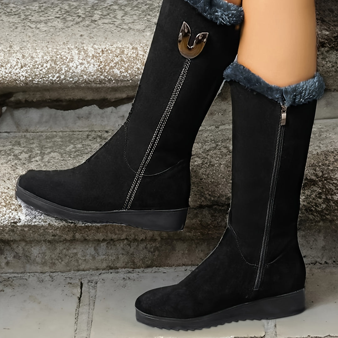 Dorothy - Fleece Lined Flat Soled Boots
