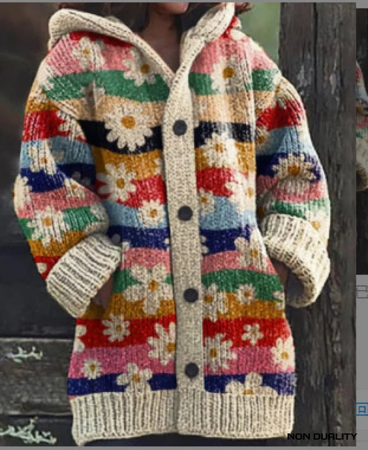 Caitlin - Colorful Knitted Cat Cardigan