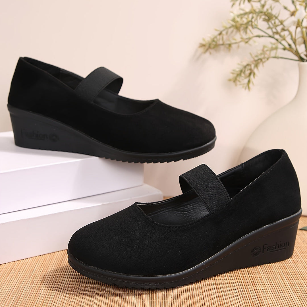 Arlette - Wedge Shoes with Solid Heel