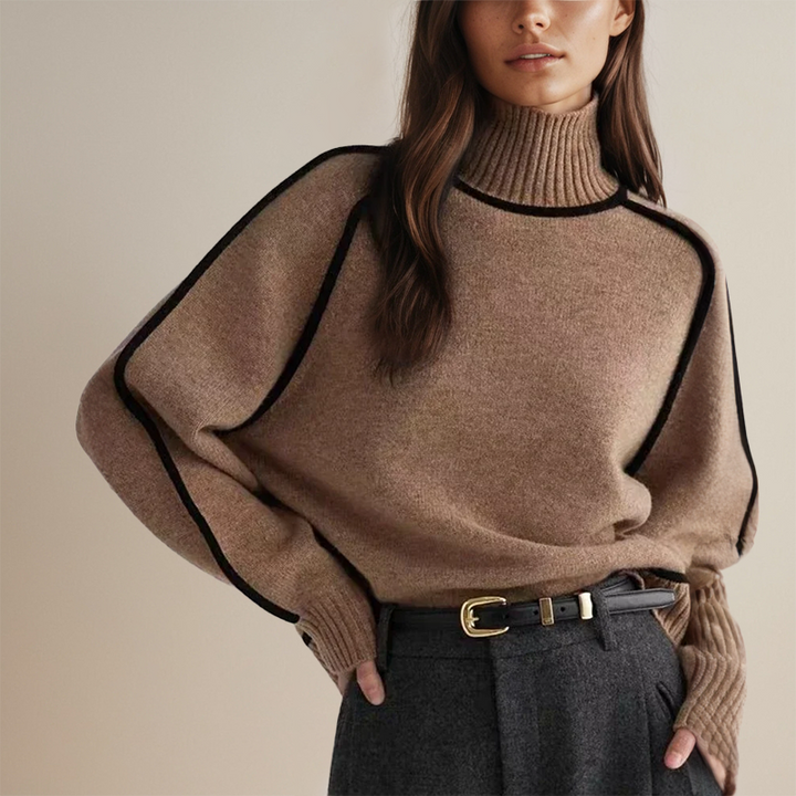 Emilie | High Collar Sweater