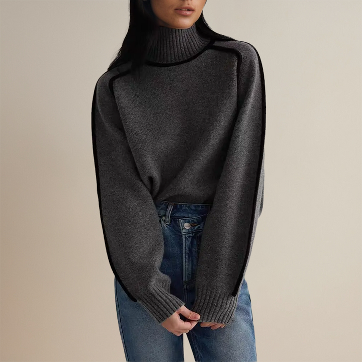 Emilie | High Collar Sweater