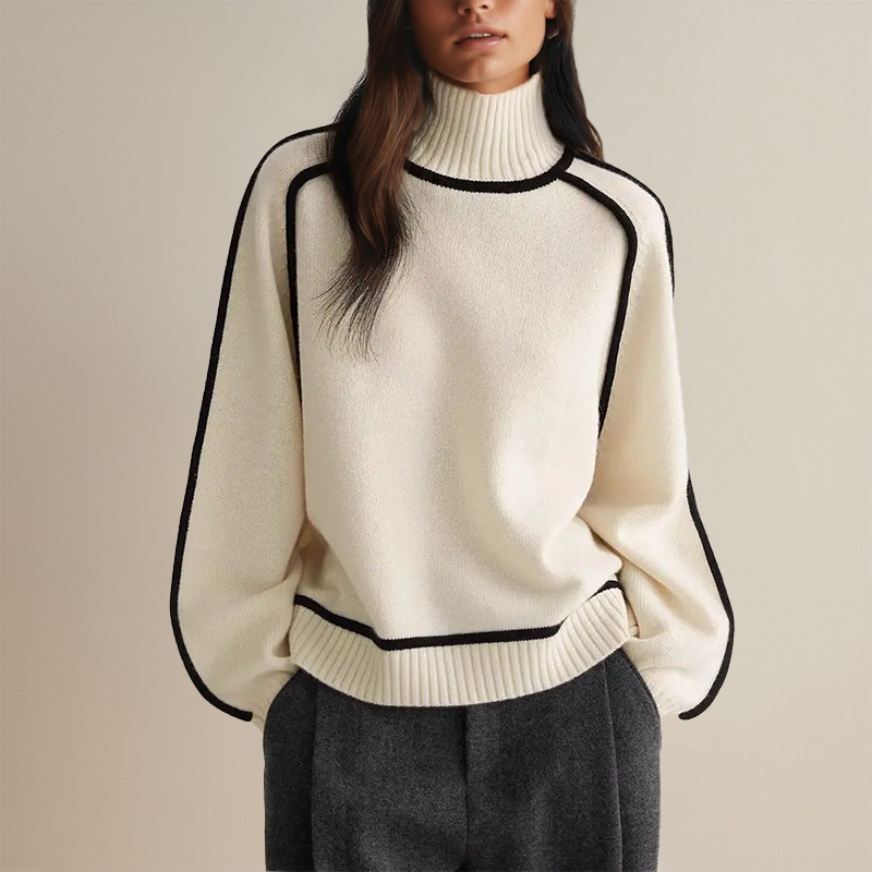 Emilie | High Collar Sweater