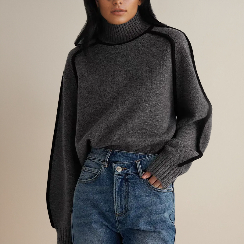 Emilie | High Collar Sweater