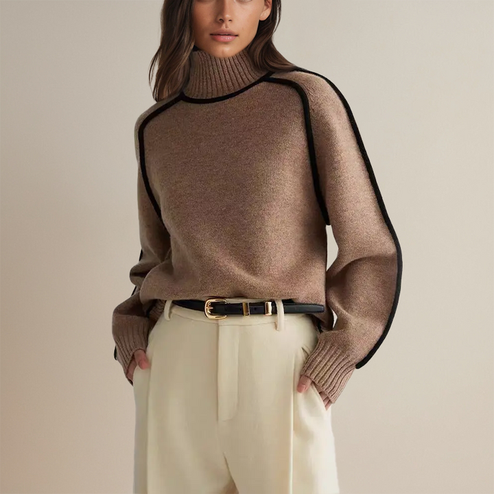 Emilie | High Collar Sweater