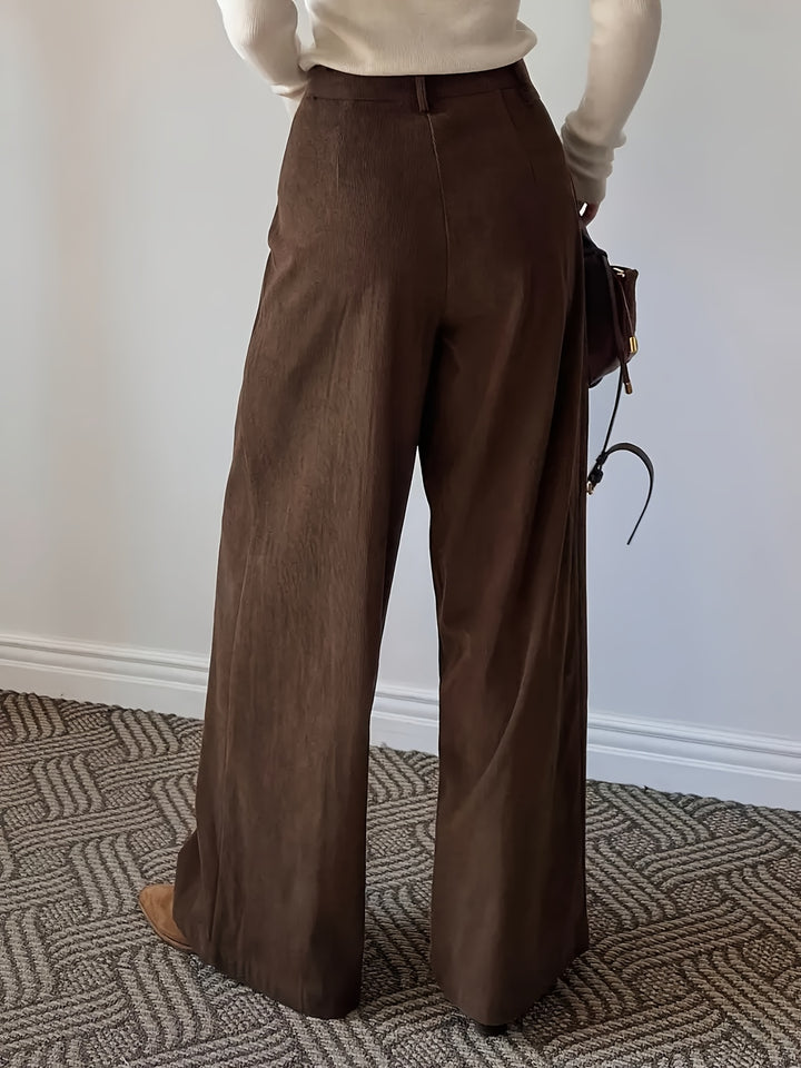 Sementha | Corduroy Pants with Button close