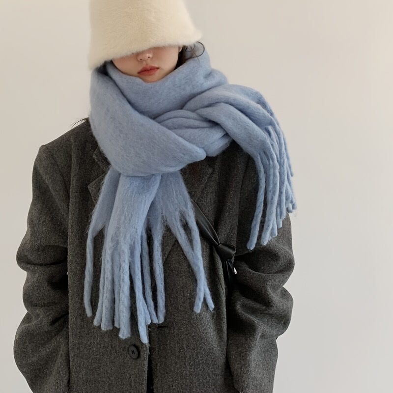 Emeline | Thick Winter Scarf with Fringe
